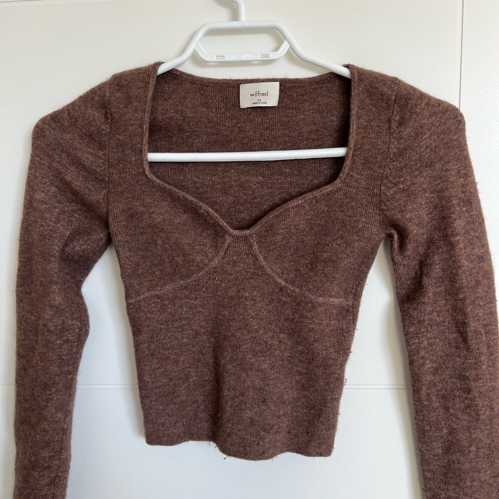 Wilfred Chestnut Knit Top